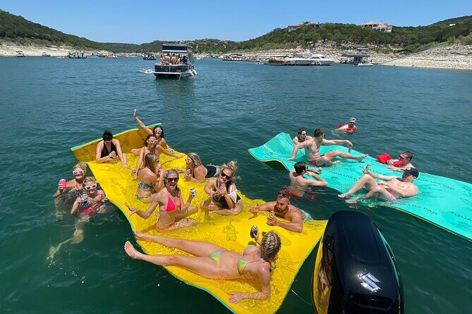 3 Hour Private Boat Charter on Lake Travis for up to 12 People - Boat Comfort Details: GPS, Bluetooth Music, Coolers, and an Aqua Lily Pad
