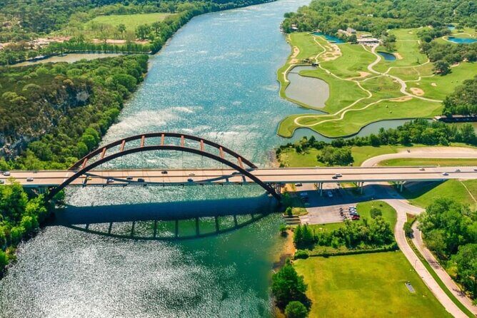 BYOB Party Boat for All Events, Bachelor(ettes), Birthdays. - Pennybacker Bridge: rust-finish architecture and easy group photos