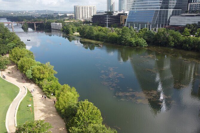 Downtown Austin Skyline Clear Kayak Tour at Lady Bird Lake - Pfluger Pedestrian Bridge stretch: steel truss views and car-free energy