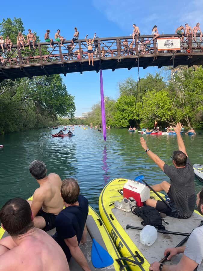 Downtown Sunset Tandem Kayak with 1.5M Bats - Tandem logistics and the group size question