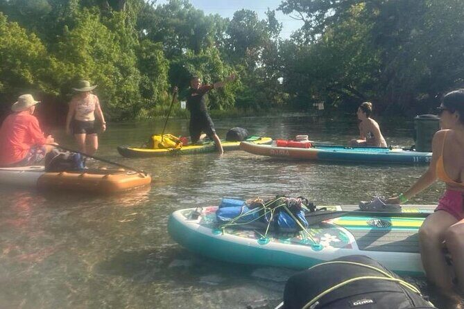 Guided Stand Up Paddleboard Tour of San Marcos River - Getting started at 602 I-35 and what timing feels like